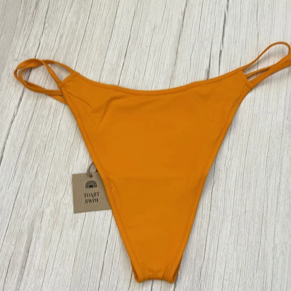 Toast Swim Signature Open Side Bikini Bottom Marigold - Picture 4 of 9